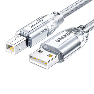 山泽打印机线USB转方口数据连接线加长高速电脑惠普hp佳能索尼通用 公对公母并串口电源连接头3m10米5mUK-415