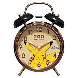 正港宝可梦联名款皮卡丘闹钟儿童男孩学生专用礼物比卡丘夜光时钟