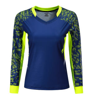 冬季长袖羽毛球服套装队服秋季长款气排球服女款运动球衣训练服