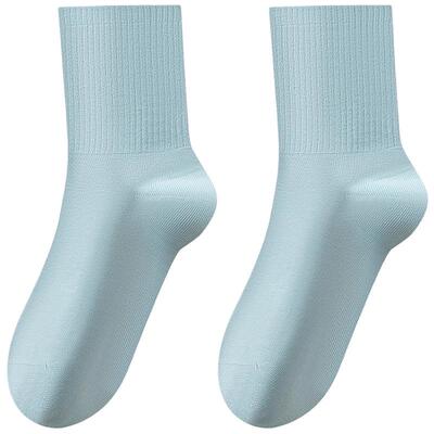 恒源祥袜子女士纯棉抗菌中筒袜