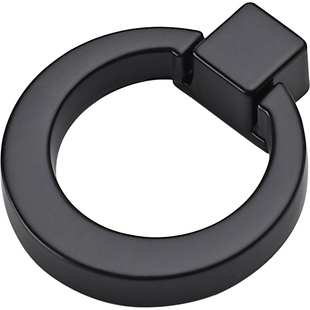 抽屉拉环单孔小拉手黑色衣柜柜门把手现代简约家具五金衣橱手柄