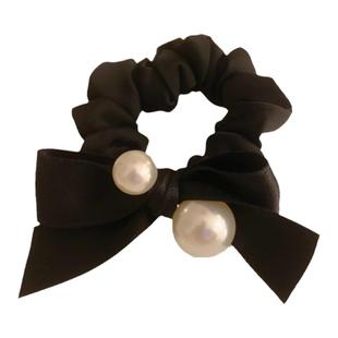 小香风蝴蝶结珍珠头绳2025年新款韩国高级感发圈皮筋女头饰发绳