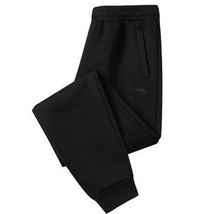 安踏加绒运动裤男裤冬季青少年休闲宽松大码束脚长裤加厚保暖裤子