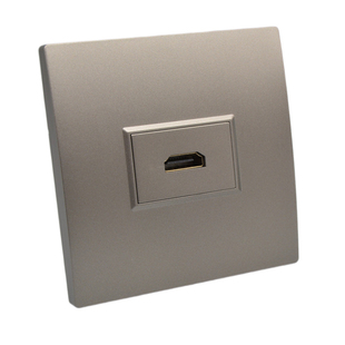 深灰色HDMI面板多媒体高清4K电视直角90度弯头1080P超清视频插座