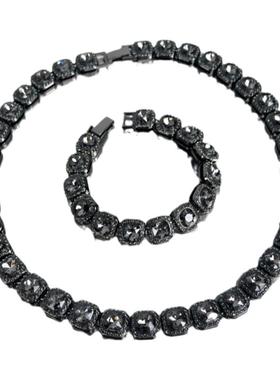 美式满钻冰糖项链潮牌