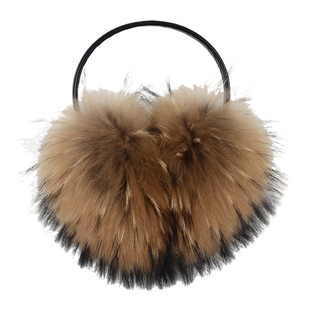 狐狸毛耳罩女冬季保暖简约时尚貉子毛耳暖耳捂护耳包皮草毛绒耳套