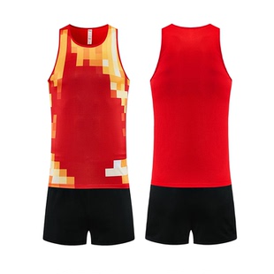 田径训练服套装男女生定制比赛马拉松体育生背心跑步运动员田径服