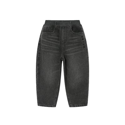 RBIGX瑞比克童装2025秋季新款水洗牛仔裤复古绣花潮流休闲裤子