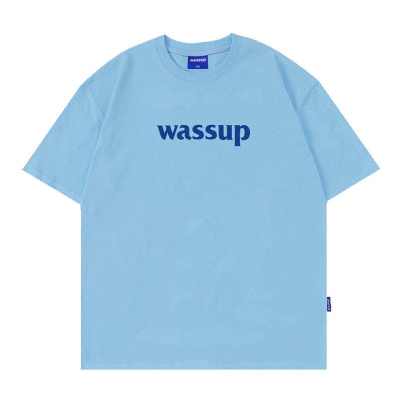 WASSUP潮牌美式短袖女t恤纯棉