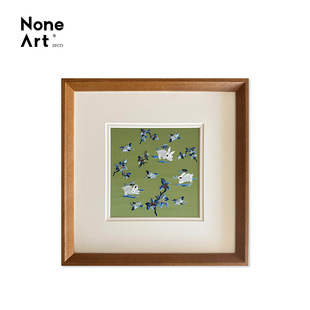 【非遗苏绣】实木新中式手工绣品样板间客厅卧室装饰画设计师挂画