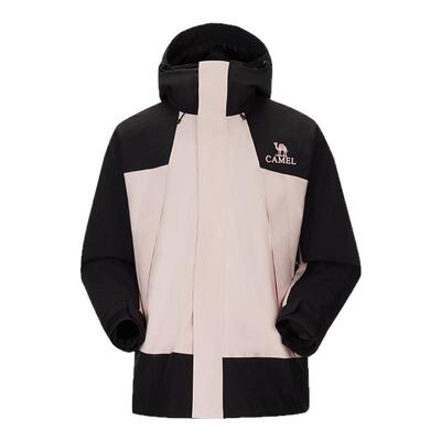 骆驼女装三合一冲锋衣外套2025新款春夏休闲夹克防风防水登山服