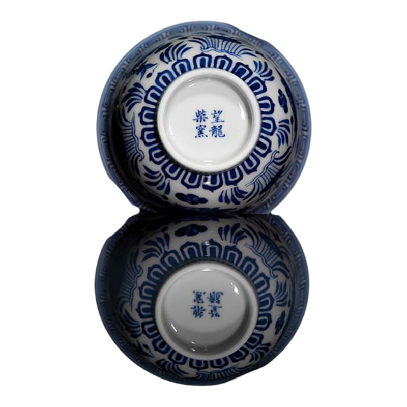 望龙柴窑鱼藻纹成化压手杯