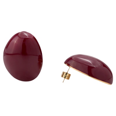 【女神礼物】RC Retro Chic意大利时尚首饰 星月圆形红色耳环