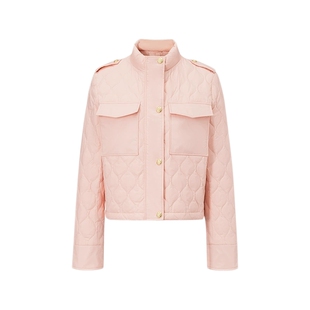 【90捷克白鸭绒】FF仿佛冬季新款立领轻薄粉色短款羽绒服女