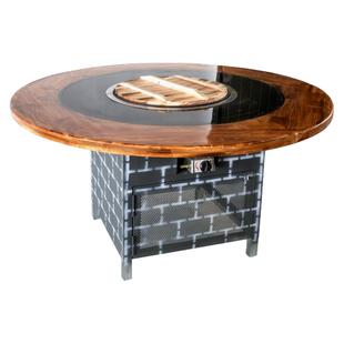 商用烧煤气专用地锅灶户外农家乐柴火鸡灶台家用铁锅炖饭店火锅桌