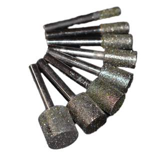 超硬金刚石磨头合金抛光打磨头圆柱形粗/细砂石材雕刻玉石电磨头