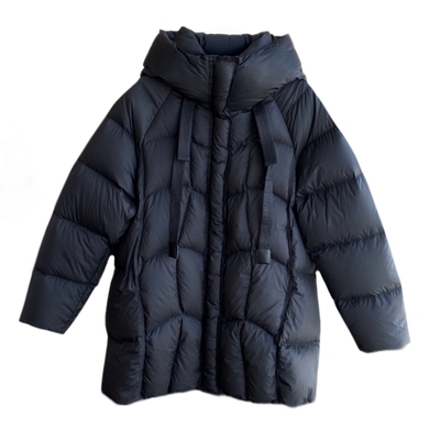 AMR UU◆时髦泡芙 厚实保暖连帽加厚中长款羽绒服女2025新款秋冬