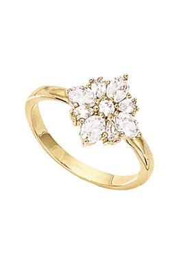 JFB法国进口方晶雪花18K厚包金戒指手链吊坠耳钉法式轻奢手工珠宝