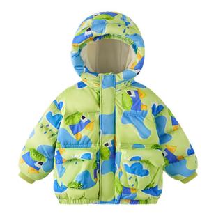 小宝宝羽绒服三防冬季男童外套加绒女童上衣冬款童装儿童衣服冬装