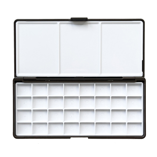 24色48色 巧克力塑料盒水彩颜料分装盒1ml2ml半块全块分装空盒