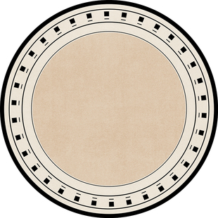 法式圆形书房地毯中古风客厅电脑椅化妆椅子垫高级感可擦防水毯垫