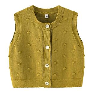 砚台家童装韩版儿童毛衣帅气春秋新款男女童开衫背心幼童针织马甲