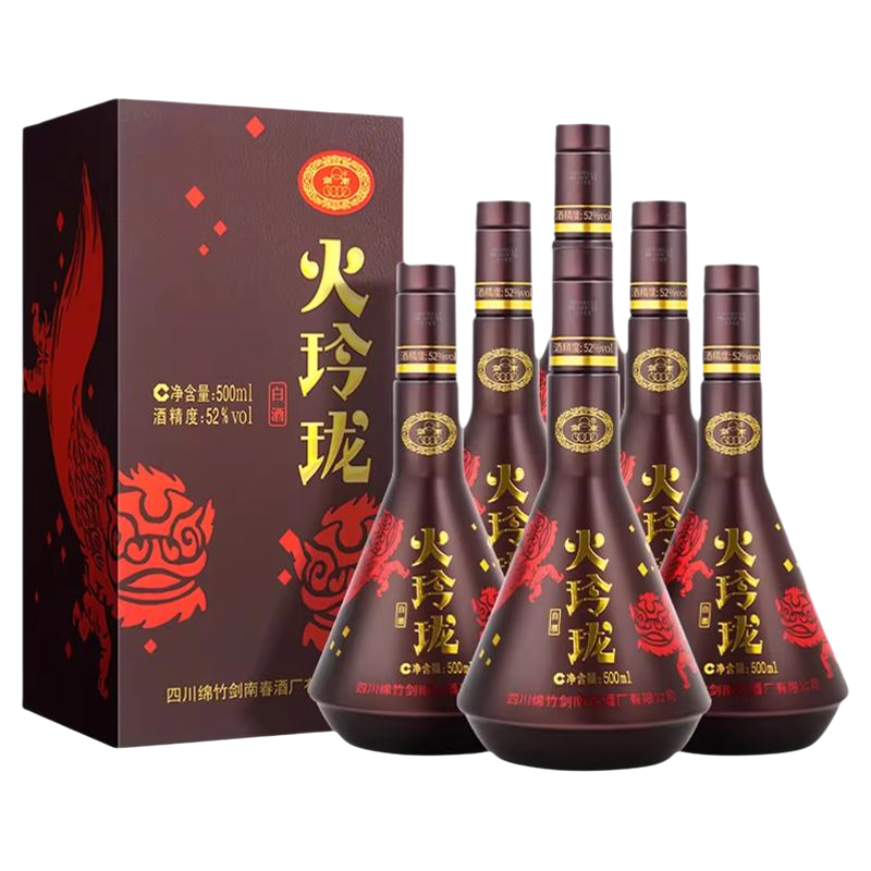 【酒厂直营】剑南春 火玲珑（舞狮）52度500mL*6瓶 整箱 高度白酒