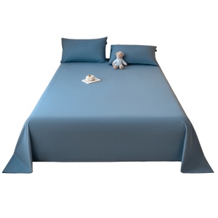 2026新款床单单件纯色非全棉纯棉宿舍单人1米2枕套三件套四季通用