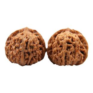 精品文玩核桃盘玩把玩狮子头野生麒麟官帽四座苹果园配对麻核桃