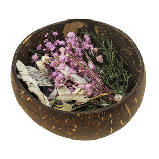 水晶净化消磁鼠尾草充能养护收纳盒子四种元素能量水晶手串草药窝