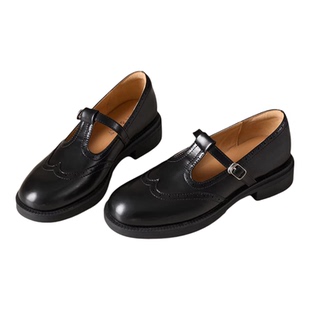 星期六法式玛丽珍鞋女2026年春新款复古黑色小皮鞋百搭通勤乐福鞋