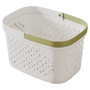 居家家洗澡提篮干湿分离宿舍手提澡堂子塑料篮筐子镂空沥水洗漱筐