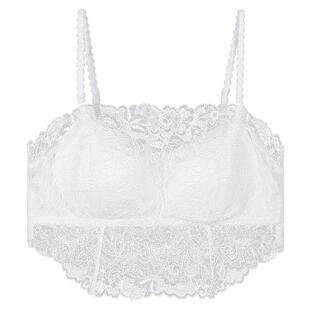 打底抹胸内搭文胸白色蕾丝带胸垫性感纯欲吊带美背心防走光内衣女