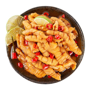 酸辣无骨鸡爪小零食泡椒蒜香网红小吃麻辣味不辣乌骨鸡抓脚大分量