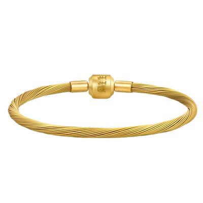 周生生Charme配绳约3mm手绳细绳diy转运珠手链不锈钢链编绳黄金色