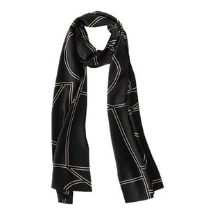 Marc O'Polo/MOP25新款春秋季羊毛混纺桑蚕丝提花围巾长款围脖女