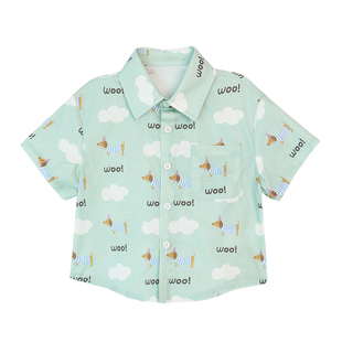 小O爸男婴童 男宝宝背带裤套装夏季2026新款可爱短袖T恤婴儿夏装