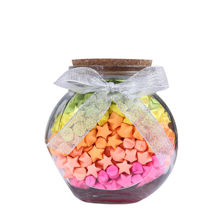 许愿瓶diy幸运星星瓶折纸鹤成品玻璃瓶罐心愿520星空瓶木塞超大