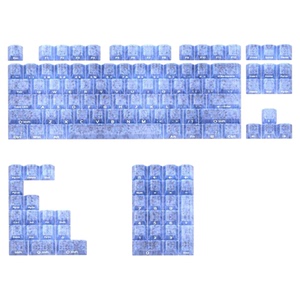 冰碳纹PC侧刻透光键帽适配68键