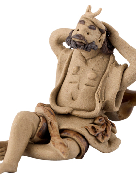 吸水石上水石盆景假山摆件古典人物装饰小饰品微景观鱼缸造景配件