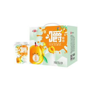 遵义嚼酸奶170g*12杯*1箱巴氏杀菌发酵乳(黄桃燕麦/火龙果草莓)