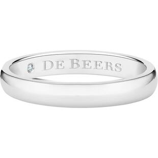 【礼物】De Beers 戴比尔斯 Wide Court 铂金戒指2.5mm