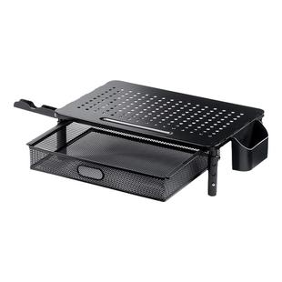 钢质电脑增高台架子屏幕托架台式显示器垫高底座办公室笔记本桌面置物架键盘收纳支架座高带抽屉