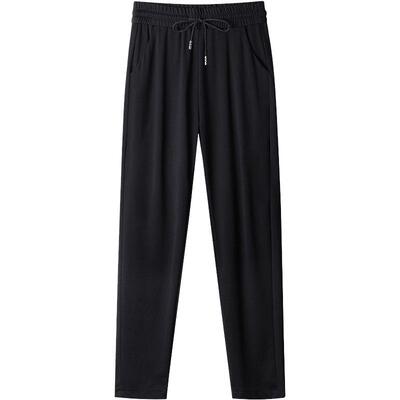 卓思卡黑色哈伦裤弹力显瘦裤子