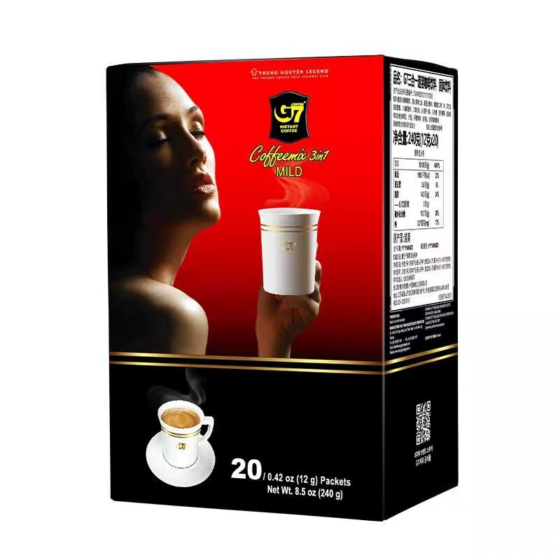 越南进口G7咖啡速溶三合一咖啡粉240克20小包香浓网红食品