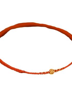 钱多多铜钱脚链女2023新款潮红绳手链细款本命年古风性感加长脚绳