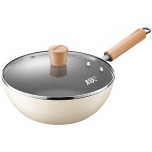 苏泊尔小铁锅不粘锅小炒锅家用无涂层炒锅有钛炒菜锅燃气电磁炉用