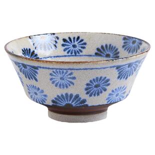 日本进口餐具新款复古南国系列釉下彩米饭碗家用日式陶瓷套装碗盘