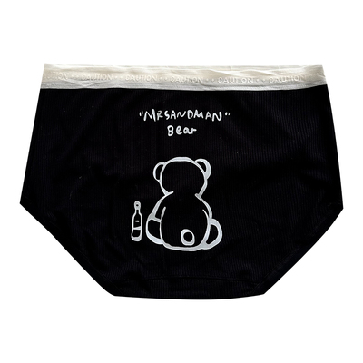 蓝色半岛可爱女生三角裤卡通小熊