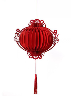 佰聚鑫新年中式蜂窝立体灯笼挂件